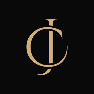 CJ initial design logo elegant symbol