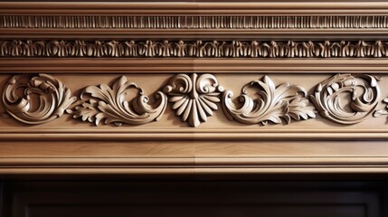 home interior detail design closeup of wall and door cornice treatment moulding detail house concept , image ai generate
