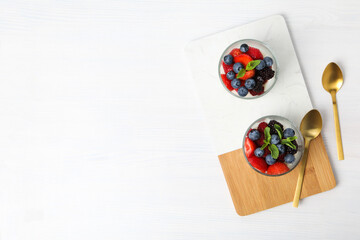 Delicious dessert - Panna Cotta, space for text