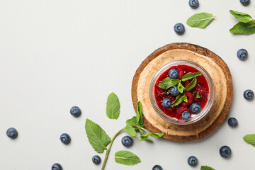 Delicious dessert - Panna Cotta, space for text