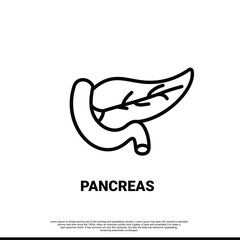 Obraz premium Healthy pancreas concept. Vector illustration