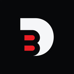 BD initial design logo abstract icon symbol