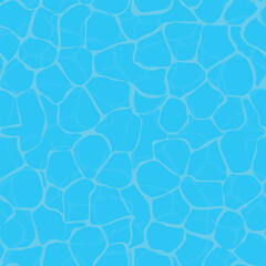 Seamless water pattern. Water surface ocean, sea, pool. Vector illustration