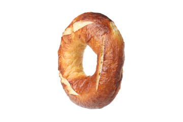 Concept of tasty bakery - bagel, isolated on white background