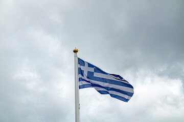 flag of Greece waving in the wind