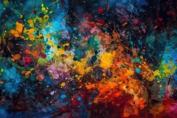 colorful abstract painting. Generative AI