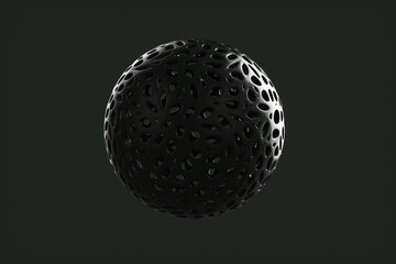 Futuristic abstract modern shape on a gray background. 3d rendering