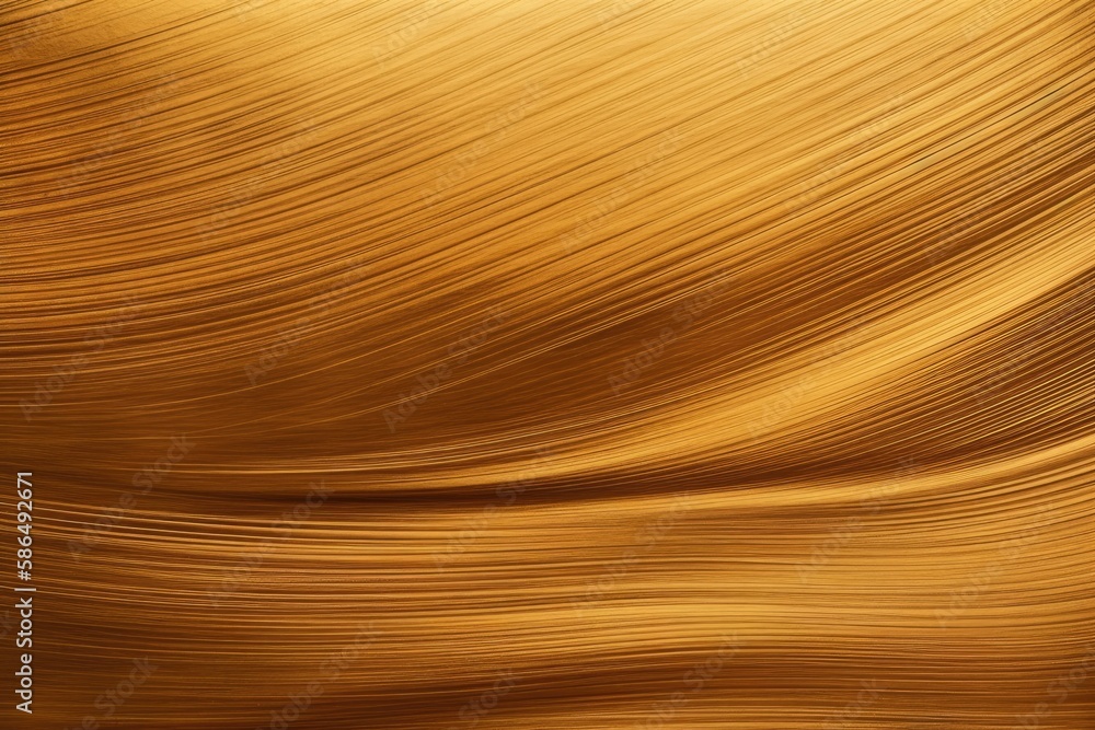 Poster golden abstract background with flowing lines. generative ai
