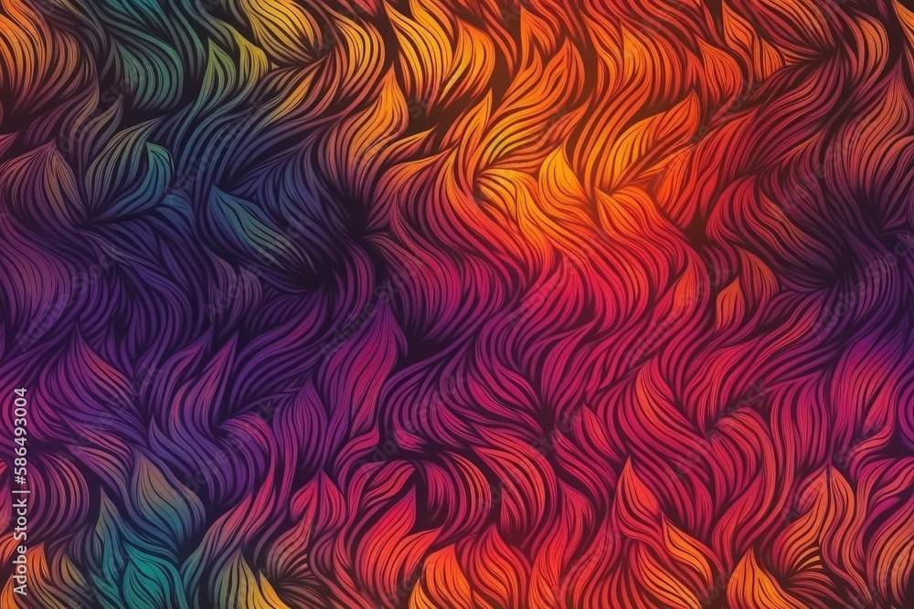 Poster colorful wavy lines in abstract background. generative ai