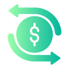 cash flow gradient icon