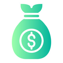 money bag gradient icon