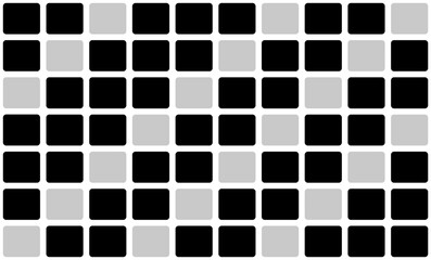 black and gray block style seamless repeat pattern, replete image design for fabric printing, black and white squares background