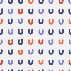 Vector illustration of hand drawn seamless pattern. Abstract shapes and doodles. Modern graphic design.