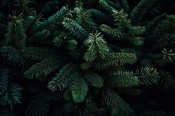 Fototapeta na wymiar simple spruce branches background, created with Generative AI Technology