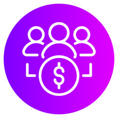 mutual fund gradient icon