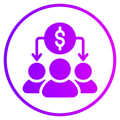 dividend gradient icon