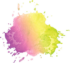 Fototapeta na wymiar Paint a circle of watercolor for the text message background. Colorful splashing in the paper. It is wet texture from brushes. Picture for creative wallpaper or design art work.
