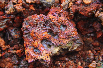 Pierre volcanique - Piton de la fournaise île de la Réunion