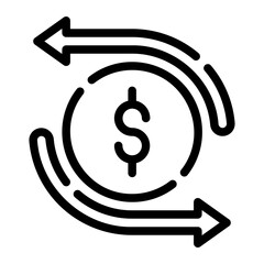 cash flow line icon