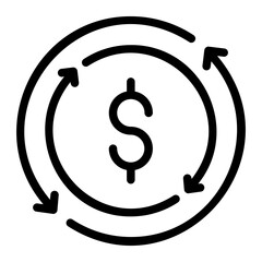 return on investment line icon