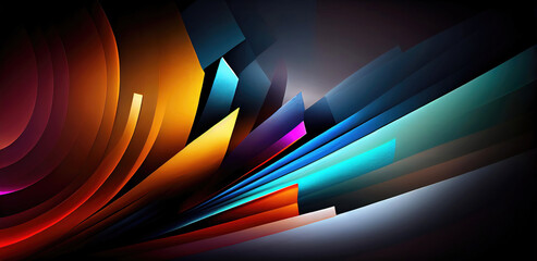 Modern abstract gradient neon wallpaper background header (Generative AI)