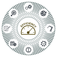 Fototapeta premium Concept of efficiency