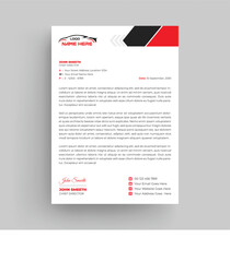 Car rental corporate modern letterhead design template. creative modern letter head design template for your project. Car Company letterhead, Business letterhead design. Simple and clean print ready