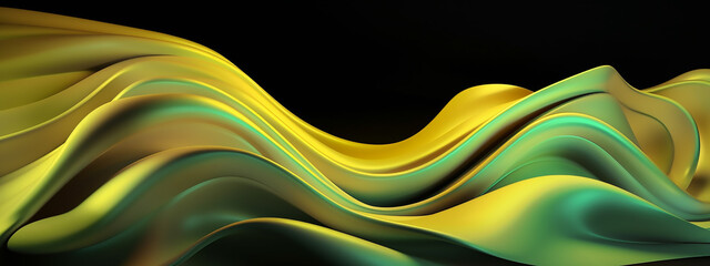 Soft golden swirls gracefully flowing over a soothing green backdrop for a tranquil and luxurious feel