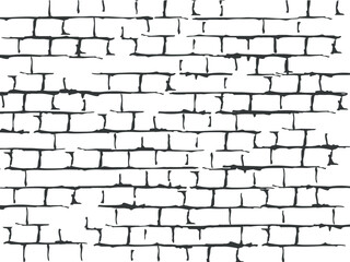 Old brick wall vector background.