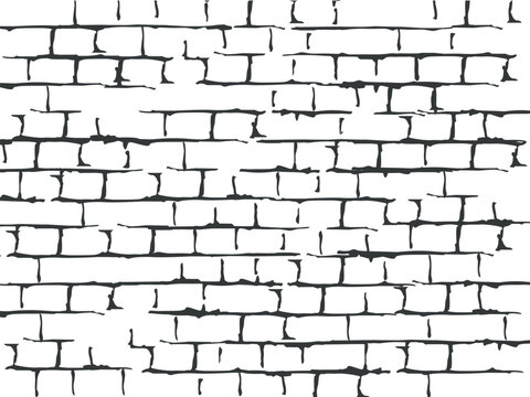 Old brick wall vector background.