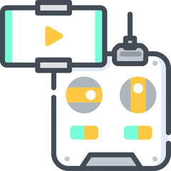 Remote control illustration vector icon | Bicolor Icons	