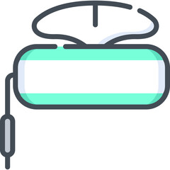 VR illustration vector icon | Bicolor Icons