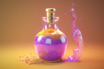 Obraz na płótnie Canvas 3d potion halloween theme. Generative Ai
