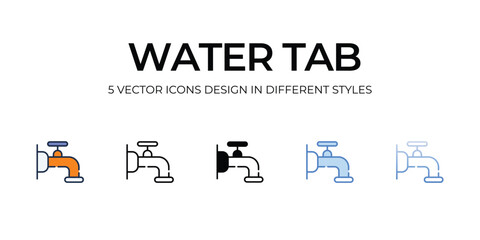 Water Tab icon. Suitable for Web Page, Mobile App, UI, UX and GUI design.