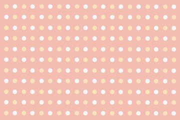 オレンジ色のドットの壁紙素材