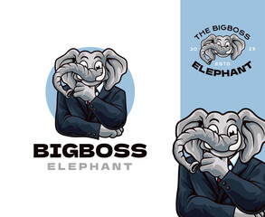 Elephant Employee Mascot Logo Design