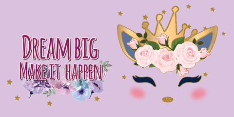 Beautiful girls banner, ballet, unicorn, big dream, dancing diva, butterfly 