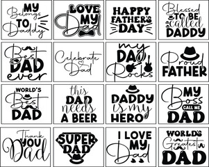 Fototapeta premium Dad SVG Bundle Design