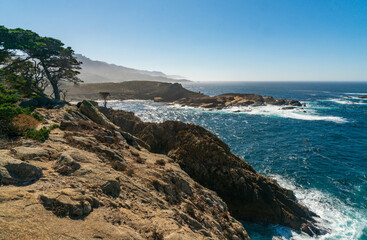 Rock Formations and Ocean at Point Lobos State Natural Reserve