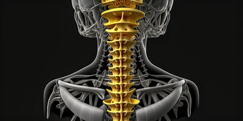 X-ray image of cervical vertebrae - Generative AI