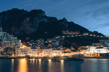 view of amalfi, amalfi coast, amalfi cathedral, sea, tranquility of the amalfi coast and symbols of...