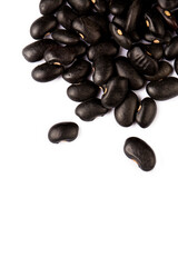 Close up of black bean raw, Organic grains food