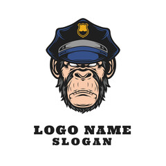 Chimp Police Graphic Logo Design