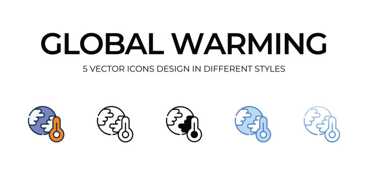 Global Warming icon. Suitable for Web Page, Mobile App, UI, UX and GUI design.