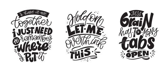 Fototapeta premium Funny cute hand drawn doodle lettering. T-shirt design, mug print.