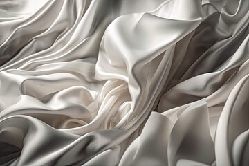 Obraz premium detailed close-up of a textured white fabric. Generative AI
