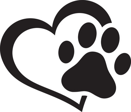 Paw outlet prints heart