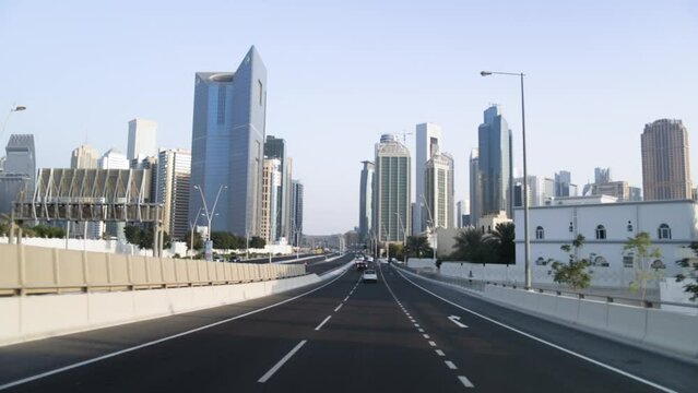traffic in downtown city