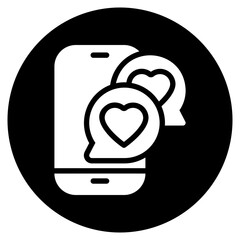 dating app glyph icon