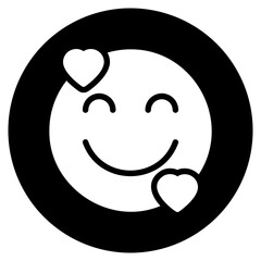 smile glyph icon